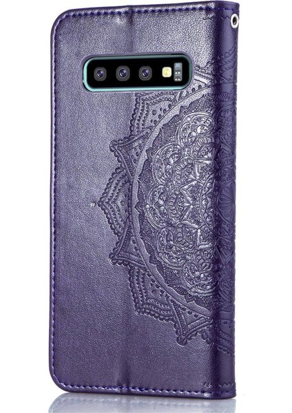 Samsung S10 Artı Flip Kapak Darbeye Deri Kılıf Için Basit (Yurt Dışından)