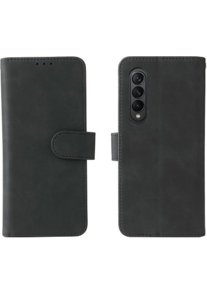 Kart Tutucu Kickstand Deri Folio ile Samsung Galaxy Z Case 3 Için Kılıf (Yurt Dışından)