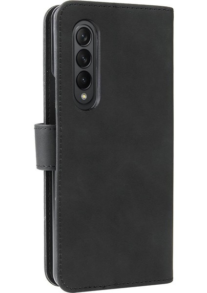 Kart Tutucu Kickstand Deri Folio ile Samsung Galaxy Z Case 3 Için Kılıf (Yurt Dışından)