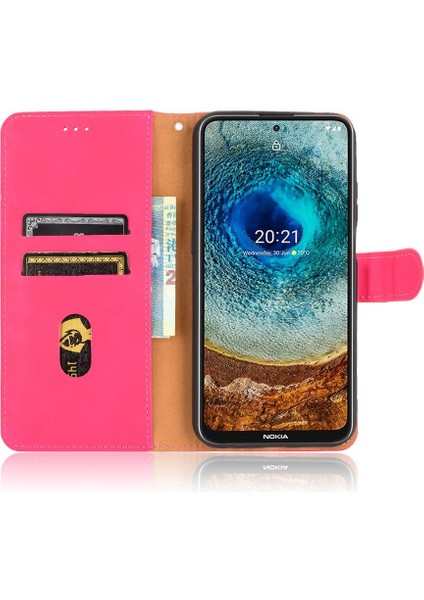 Kart ile Nokia X10 Tam Koruma Deri Folio Flip Case Için Kılıf (Yurt Dışından)