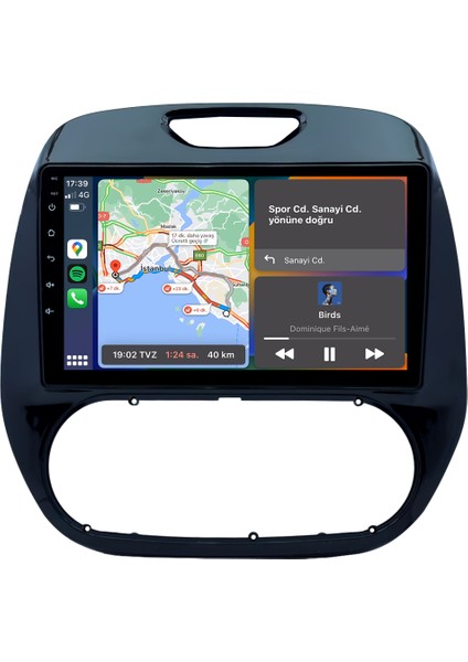 Renault Captur (2006-2011) Android 14 Multimedya Carplay 10 Inch 8 GB Ram / 128 GB Hafıza CRV-4456XAA