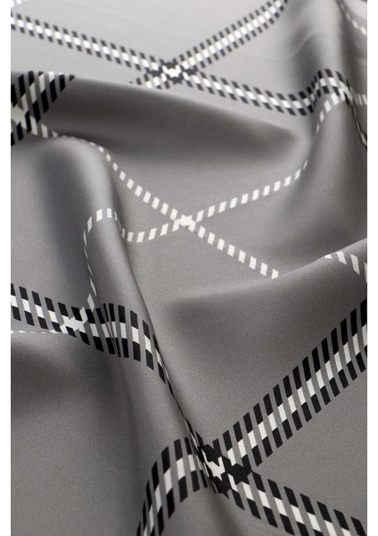 Füme Ekose Desen Twill Ipek Eşarp fiyatları