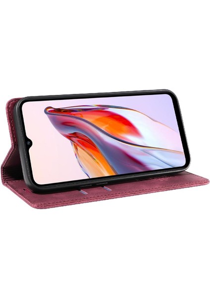 Xiaomi Redmi 12C Folio Cüzdan Koruyucu Manyetik Pu Deri Kılıf (Yurt Dışından)