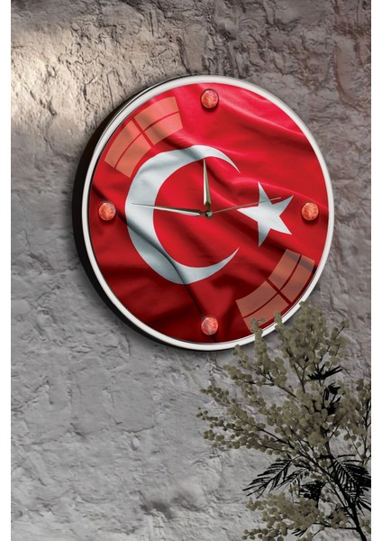 Al Bayrak Duvar Saati - 29 cm indirimleri