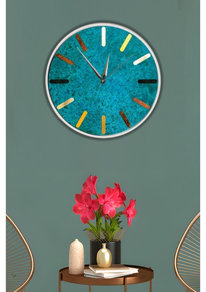 Çizgili Duvar Saati - 29 cm