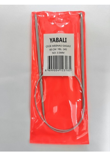 Yabalı Iki Ucu Gagalı Şiş 60 Cm 3,5 Mm Çelik Misinalı