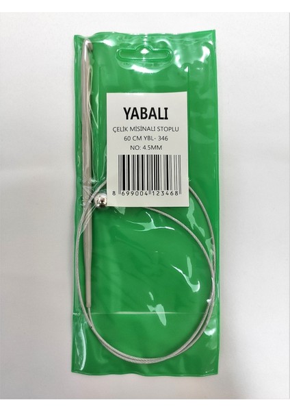 Yabalı Stoplu Şiş 60 Cm 4,5 Mm Çelik Misinalı
