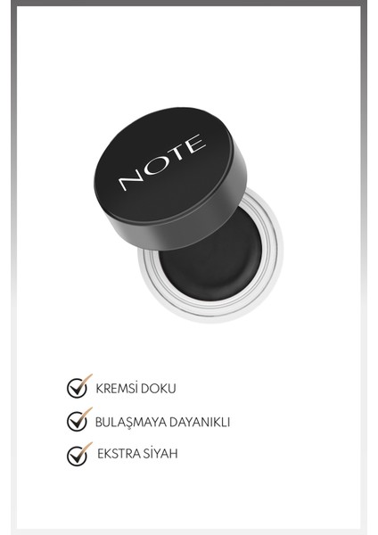 Gel Liner Mat Bitişli Suya Dayanıklı Kalıcı Jel Eyeliner - Siyah