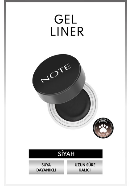 Gel Liner Mat Bitişli Suya Dayanıklı Kalıcı Jel Eyeliner - Siyah