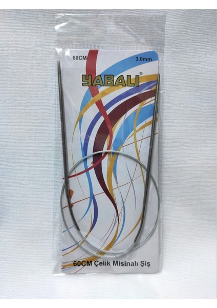 Yabalı 60 Cm Çelik Misinalı Titanyum Örgü Şişi No:3