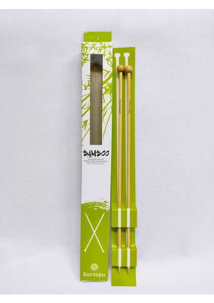 Kartopu Japon Bambu Şiş 5 Numara Bamboo Ahşap Örgü Şişi