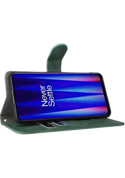 Kart Tutucu Kickstand Deri Folio Flip ile Oneplus Nord Ce2 Için Kılıf (Yurt Dışından)