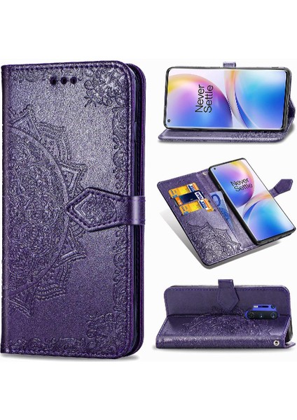 Oneplus 8 Için Kılıf Pro Darbeye Deri Kılıf Zarif Desen Basit (Yurt Dışından)