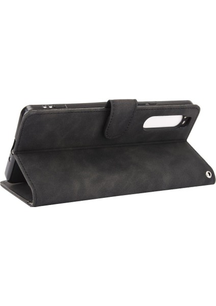 Sony Xperia 1 Ii Için Kılıf Tam Koruma Deri Folio Flip Case Kart (Yurt Dışından)