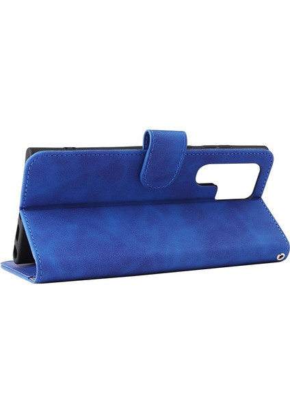 Kart Tutucu Kickstand Tam Kapak ile Samsung Galaxy S22 Ultra Için Kılıf (Yurt Dışından)