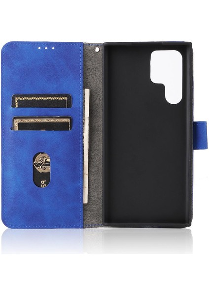 Kart Tutucu Kickstand Tam Kapak ile Samsung Galaxy S22 Ultra Için Kılıf (Yurt Dışından)