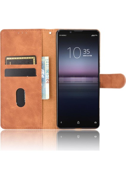 Sony Xperia 1 Ii Için Kılıf Tam Koruma Deri Folio Flip Case Kart (Yurt Dışından) fırsatları