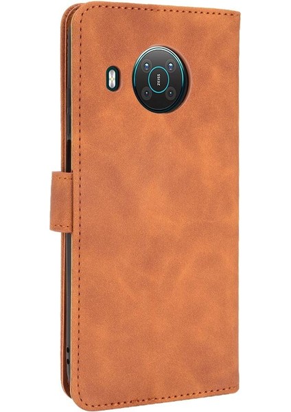 Kart ile Nokia X10 Tam Koruma Deri Folio Flip Case Için Kılıf (Yurt Dışından)