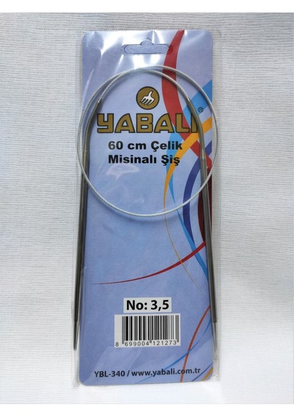 60 cm Çelik Misinalı Titanyum Örgü Şişi No:3,5