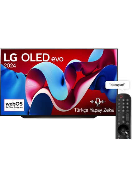 OLED65C46LA 65" 165 Ekran Uydu Alıcılı 4K Ultra HD WEBOS24 2024 Serisi OLED TV