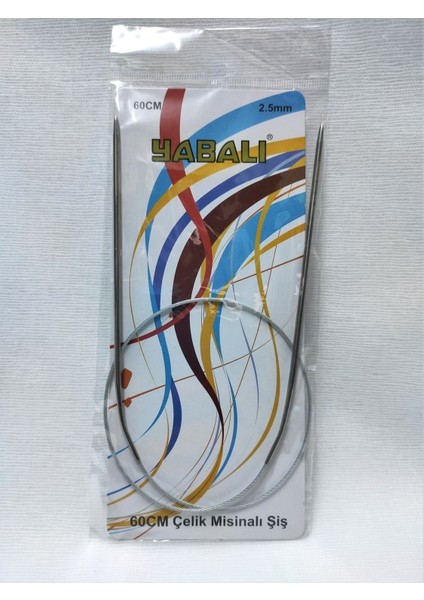 Yabalı 60 cm Çelik Misinalı Titanyum Örgü Şişi No:2,5
