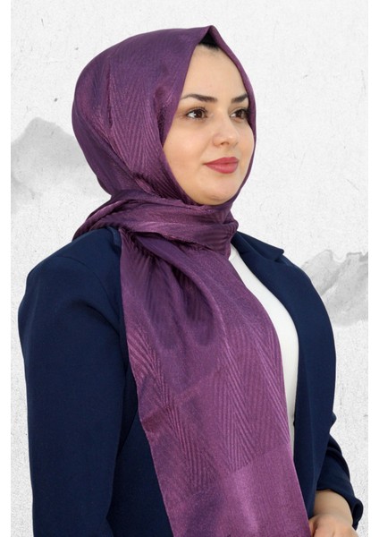 Hint Ipek Kendinden Desenli Balık Sırtı Desenli Şal EŞ5095-2