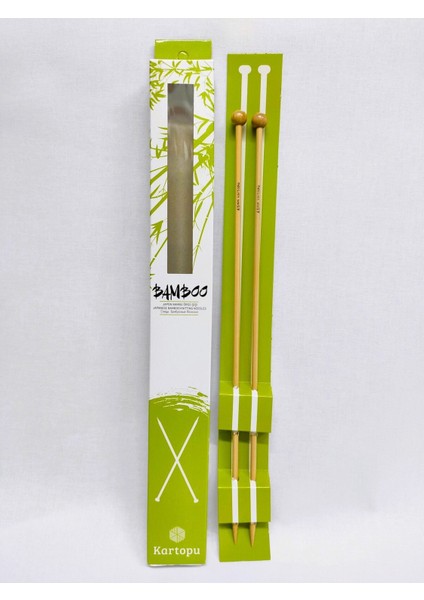 Kartopu Japon Bambu Şiş 4,5 Numara Bamboo Ahşap Örgü Şişi