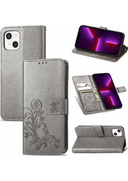Iphone 13 Için Kılıf Mini Zarif Iş Kapak Kapak Kısa Kayış Dört (Yurt Dışından)