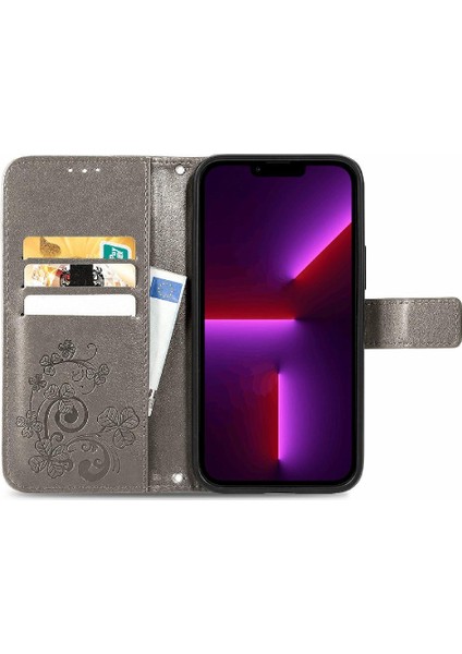 Iphone 13 Için Kılıf Mini Zarif Iş Kapak Kapak Kısa Kayış Dört (Yurt Dışından)