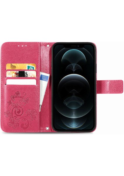Iphone 12 Için Kılıf Pro Zarif Iş Dört Yapraklı Yonca Kapak Kılıfı (Yurt Dışından)