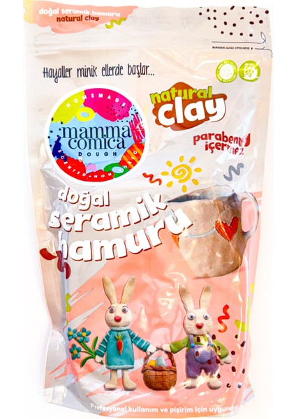 Mammacomica Dough %100 Doğal Seramik Hamuru - 1 KG -PARABEN İçermez