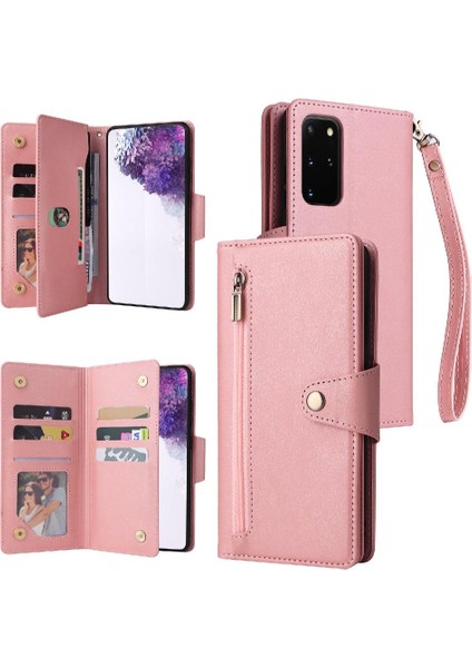 Samsung Galaxy S20 Artı El Kayışı ile Fermuar Cüzdan Kapak Kartı (Yurt Dışından)
