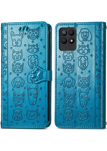 Realme 8i Kısa Kayış Karikatür Hayvanlar Için Kılıf Darbeye Kapak Kılıfı (Yurt Dışından)