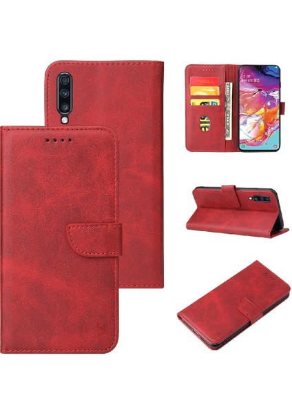 Samsung Galaxy A70 Kart Ekleme Manyetik Karbon Fiber Kart ile Kılıf (Yurt Dışından)