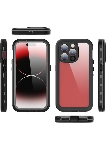 Iphone 15 Için Kılıf Pro IP68 Su Geçirmez Tam Su Geçirmez Dahili 12FT Askeri (Yurt Dışından)