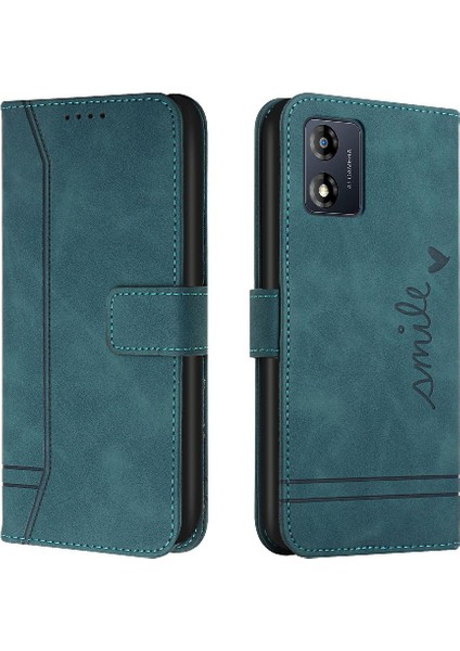 Motorola Moto E13 Pu Deri Manyetik Kapatma Flip Folio Için Telefon Kılıfı (Yurt Dışından)