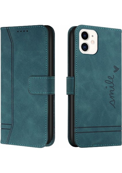 Iphone 12 Mini Kart Yuvaları Kapak Için Telefon Kılıfı Pu Deri Manyetik Kapatma (Yurt Dışından)