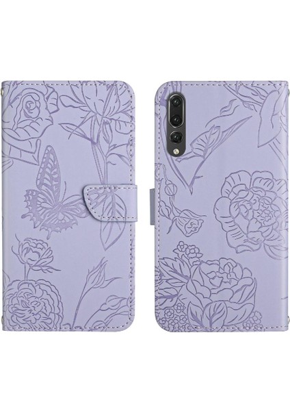 Huawei P20 Pro Darbeye Deri Kılıf Pu Deri Kapak Çevirin ve (Yurt Dışından)