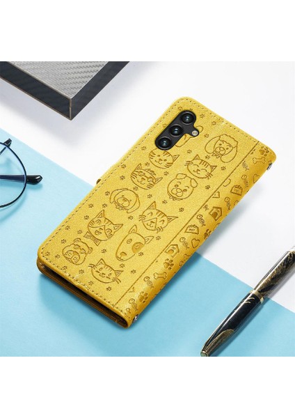 Samsung Galaxy A24 4g Için Kılıf Kısa Kayış Deri Kılıf Karikatür Hayvanlar (Yurt Dışından) indirimleri