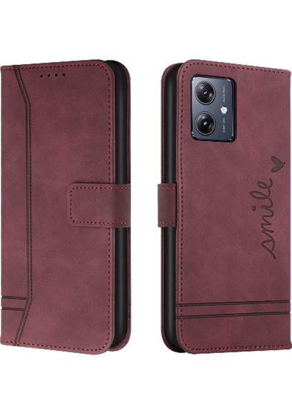Motorola Moto G14 Kart Yuvaları Için Telefon Kılıfı Kapak Pu Deri Flip Folio (Yurt Dışından) indirimleri
