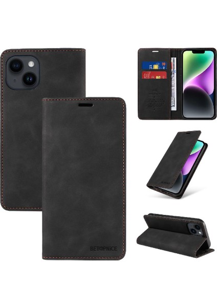 Iphone 13 Için Kılıf Mini Koruyucu Manyetik Folio Cüzdan Pu Deri (Yurt Dışından)