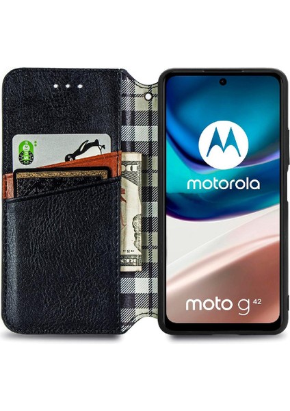 Motorola Moto G42 Flip Kapak Cüzdan Fonksiyonu Moda Tasarım Durumda (Yurt Dışından) indirimleri