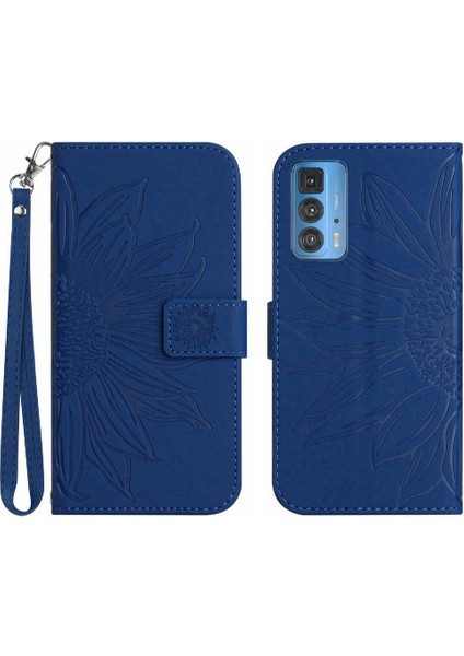 Motorola Kenar 20 Pro Için Kılıf Kart Yuvaları Tutucu ile Kısa Kayış Kabartmalı (Yurt Dışından)