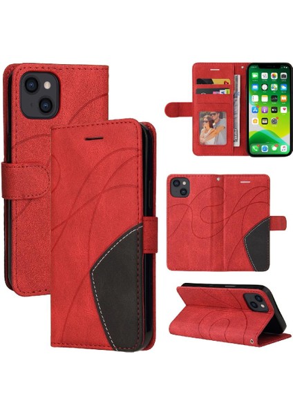 Kart Yuvası Standı ile IPhone 15 Pu Deri Flip Folio Kılıf (Yurt Dışından)