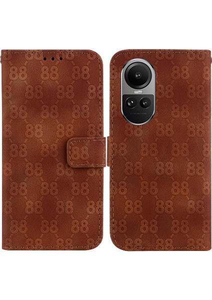 Oppo Phone 10 Pro 5g Için Telefon Kılıfı Kart Tutucu Kickstand Çift 8 Kabartmalı (Yurt Dışından)