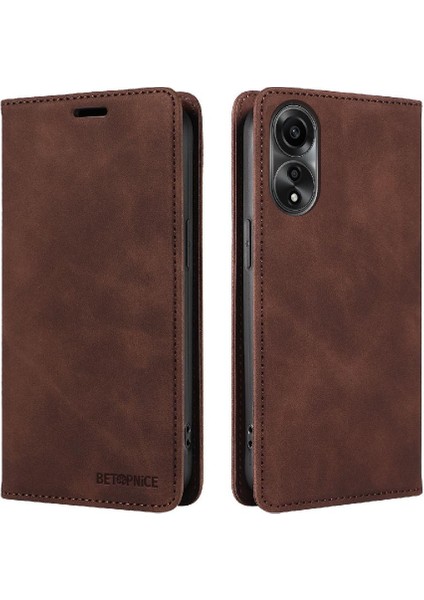 Oppo A78 4g Için Kılıf Folio Cüzdan Manyetik Koruyucu Pu Deri (Yurt Dışından)