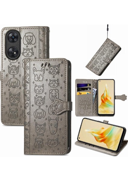 Oppo Oppo 8t 4g Flip Kapak Kılıf Için Kılıf Kısa Kayış Darbeye (Yurt Dışından)