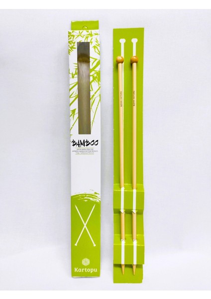 Kartopu Japon Bambu Şiş 6 Numara Bamboo Ahşap Örgü Şişi