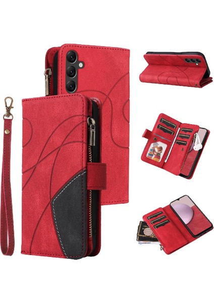 Samsung Galaxy A14 5g Fermuar Cüzdan Tarzı Dokuz Kart Yuvaları ile (Yurt Dışından)