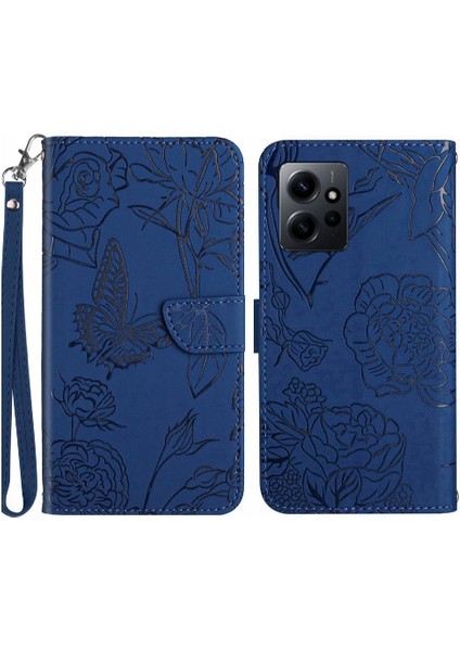 Xiaomi Redmi Not 12 4g Anti-Damla Koruma Çiçekler ve Pu Flip (Yurt Dışından)